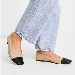 ASOS Locket Square Toe Ballet Flats
